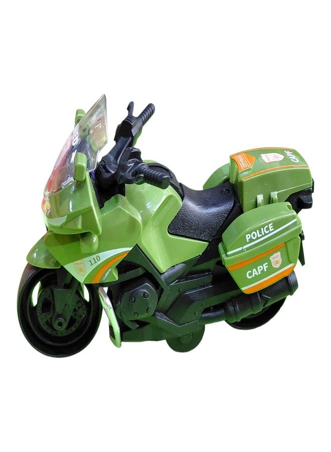JNiL Mini Pull Back Police Motorcycle Toy, Pull Back Toy Motorcycle | Perfect for Kids, Toddlers, Boys & Girls (Pack of 1) (Green) - Image 4